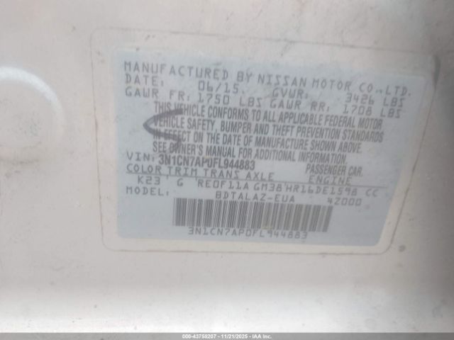 Nissan Versa 1.6 S+ Image 9